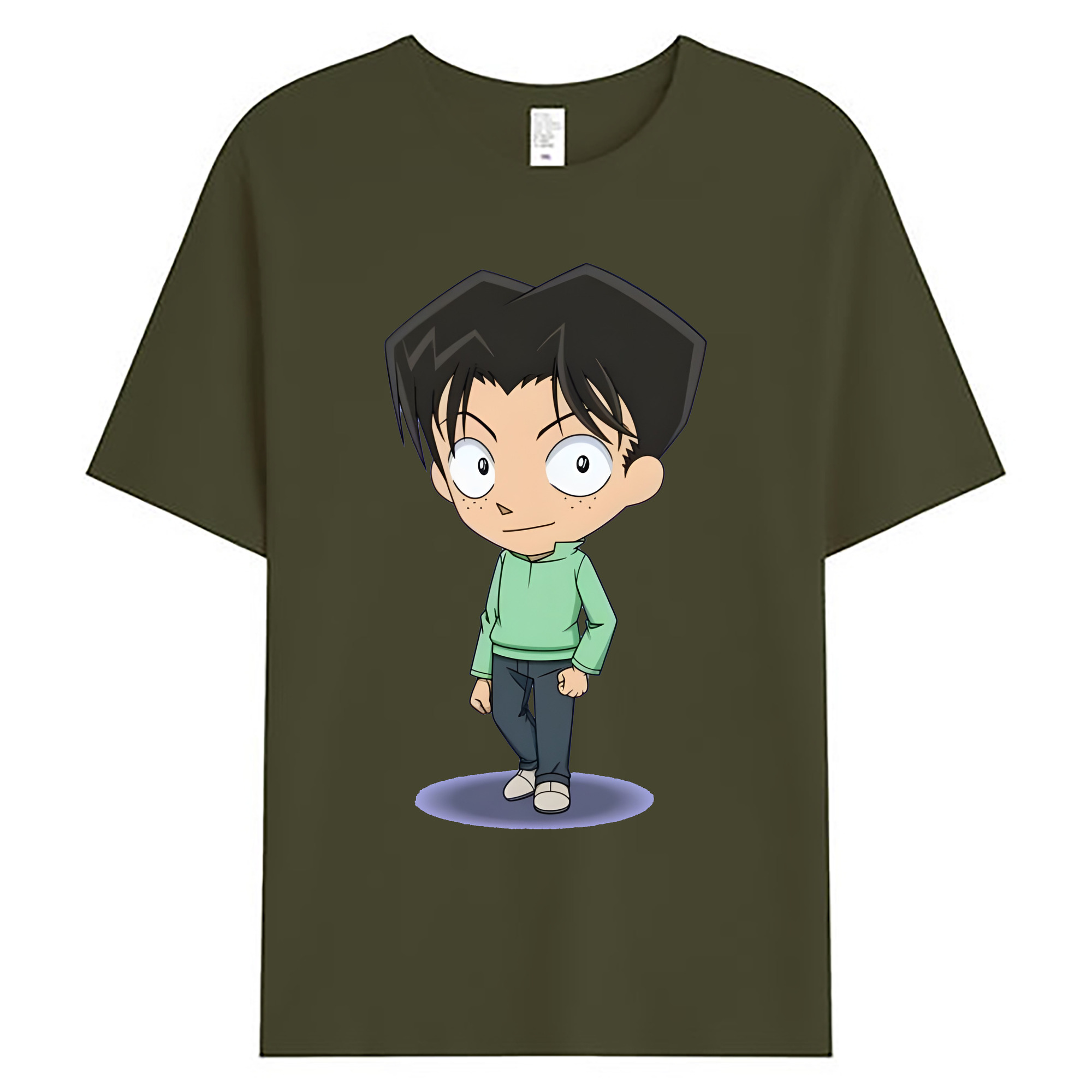 （画像用） 名探偵コナン 円谷 光彦 つぶらや みつひこ Detective Conan Mitch Tennyson 綿100％ メンズ半袖Tシャツ｜肌触りやわらか＆通気性